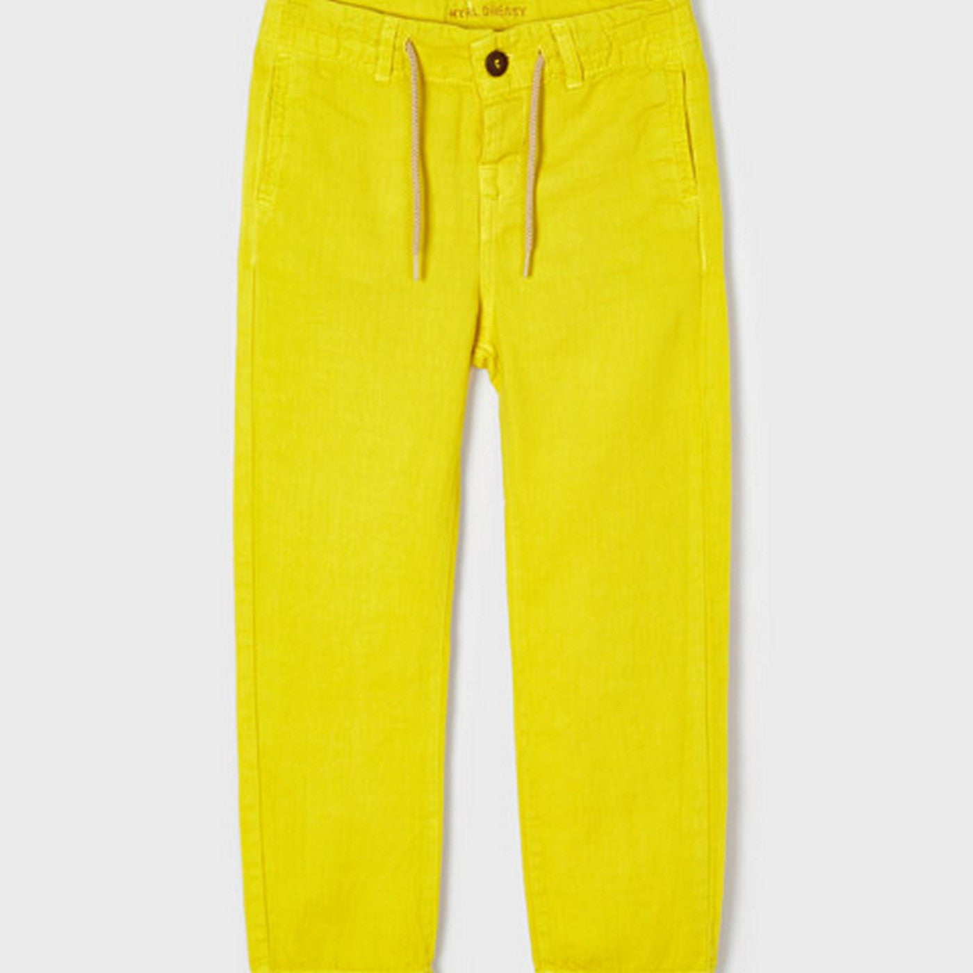 Pantalone Lungo Giallo In Misto Cotone Neonato MAYORAL 3577 - MAYORAL - LuxuryKids
