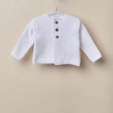 Cardigan In Filo Di Cotone Con Bottoni In Legno Neonato-a Unisex WEDOBLE 10308C - WEDOBLE - LuxuryKids