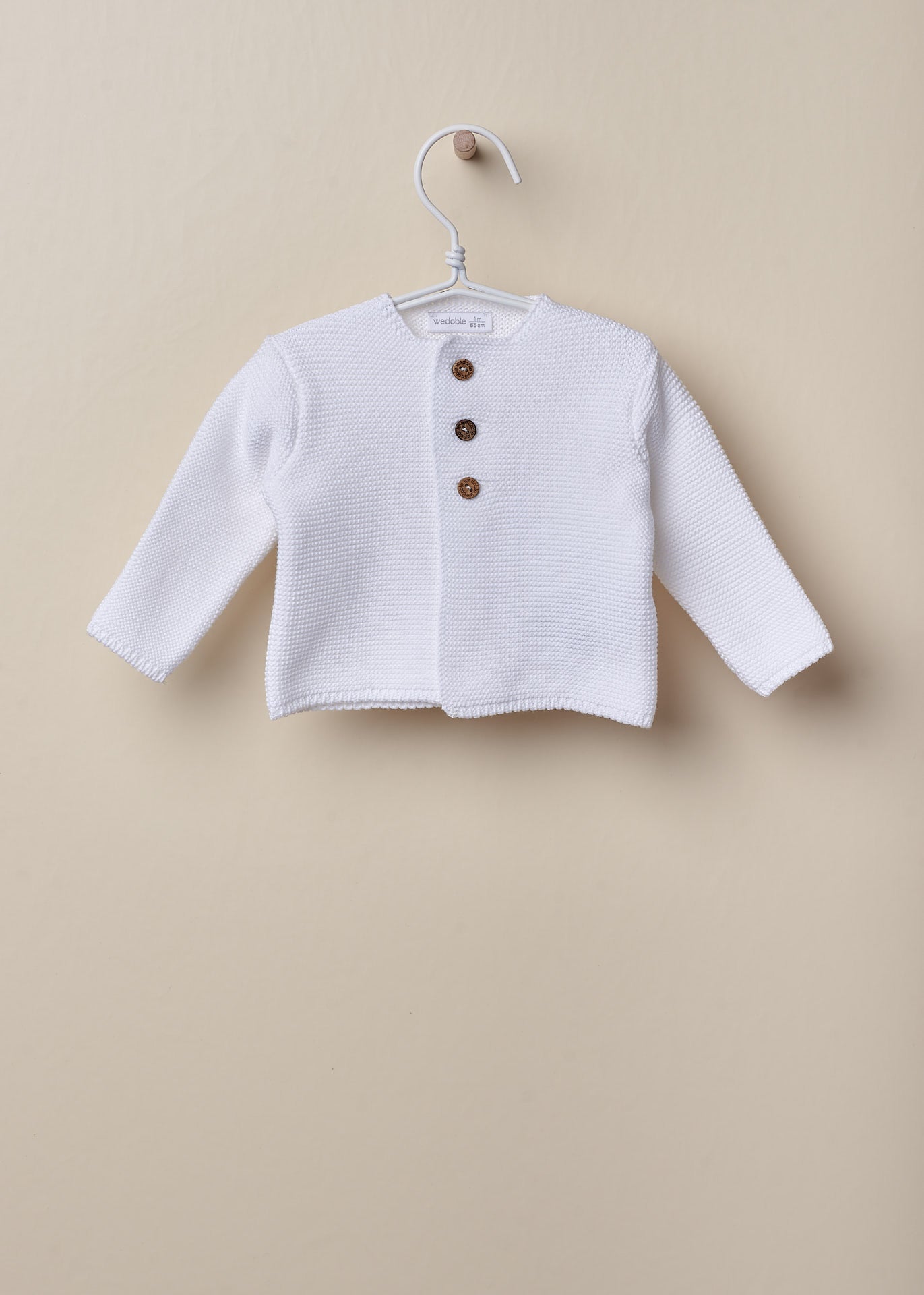 Cardigan In Filo Di Cotone Con Bottoni In Legno Neonato-a Unisex WEDOBLE 10308C - WEDOBLE - LuxuryKids