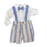 Completo 3 Pezzi Manica Lunga Fantasia A Righe Neonato NINNAOH E22223 - NINNAOH - LuxuryKids