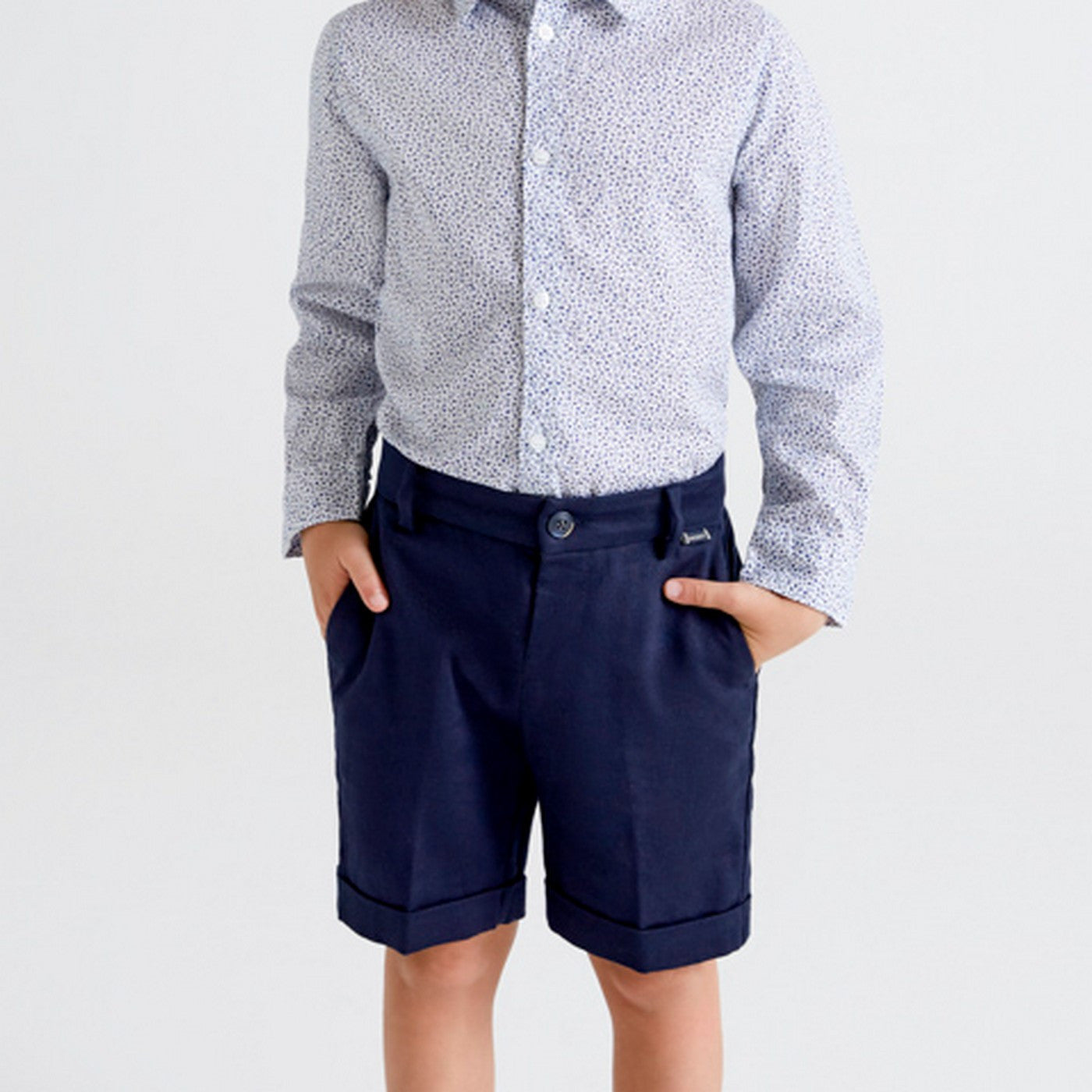 Bermuda Basico In Misto Lino Bambino MAYORAL 3247 - MAYORAL - LuxuryKids