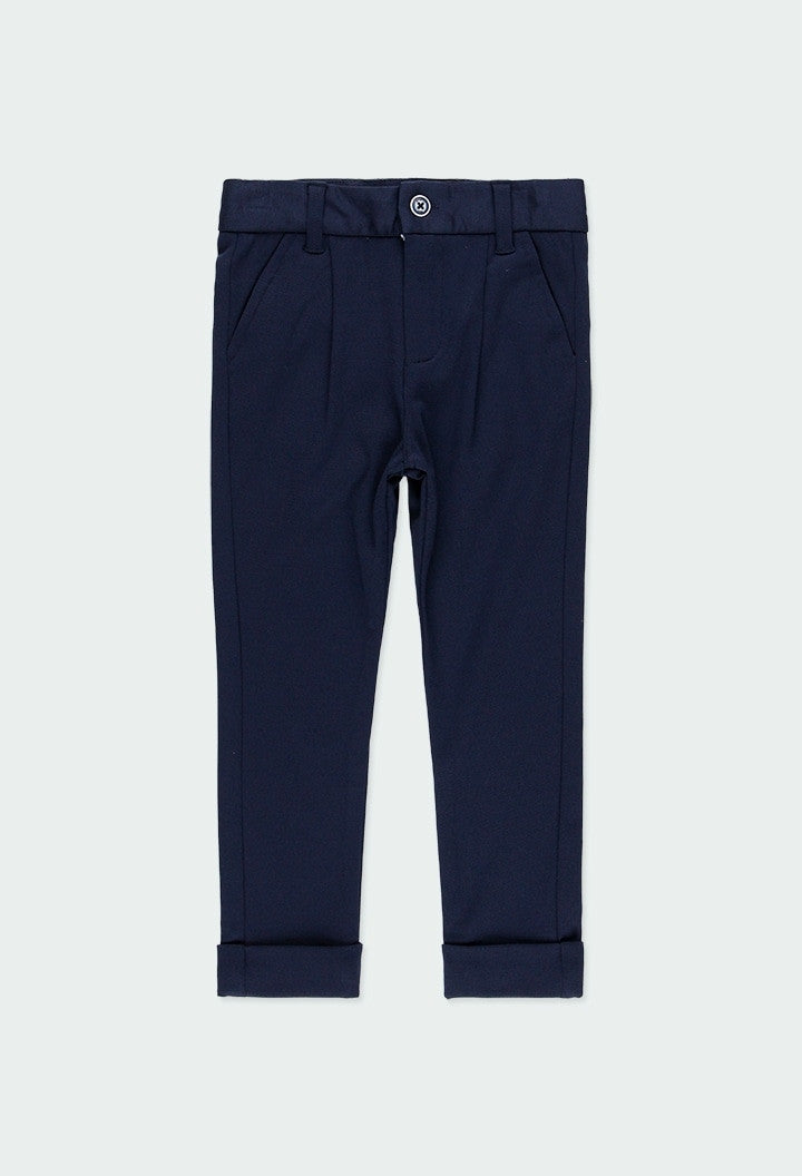 Pantalone Lungo In Viscosa Blu Bambino BOBOLI 734150 - BOBOLI - LuxuryKids