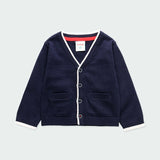 Cardigan In Cotone Con Taschine Anteriore Blu Neonato BOBOLI 714226 - BOBOLI - LuxuryKids