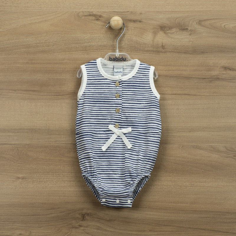 Body Giro Manica Fantasia A Righe In Cotone Unisex BABIDU 12246 - BABIDU - LuxuryKids