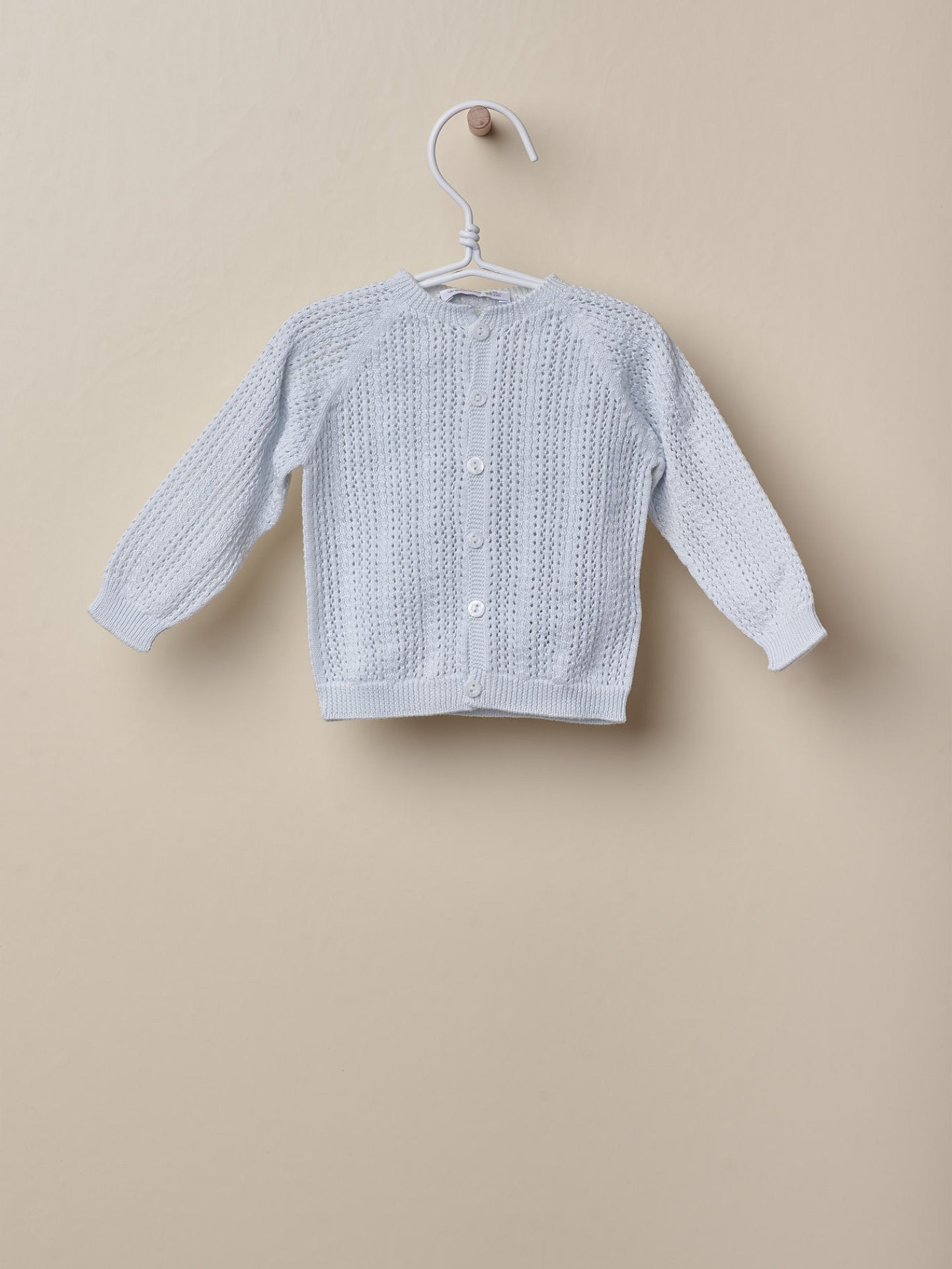 Cardigan In Filo Traforato Semplice Neonati WEDOBLE 03308A - WEDOBLE - LuxuryKids