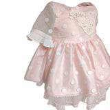 Abito Elagante Cerimonia Morbido In Organza Rosa E Bianco Neonata MIMOSA AFRODITA - MIMOSA - LuxuryKids