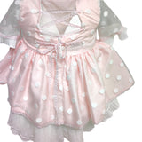 Abito Elagante Cerimonia Morbido In Organza Rosa E Bianco Neonata MIMOSA AFRODITA - MIMOSA - LuxuryKids