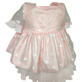 Abito Elagante Cerimonia Morbido In Organza Rosa E Bianco Bambina MIMOSA AFRODITA - MIMOSA - LuxuryKids