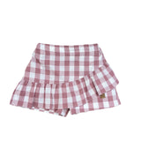 Pantaloncino A Gonna Fantasia Con Quadri In Cotone Bambina YOSè VARON 42144 - JOSè VARON - LuxuryKids