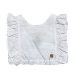 Crop Top Giromanica Con Ruches Bambina In Misto Lino JOSè VARON 42124 - JOSè VARON - LuxuryKids