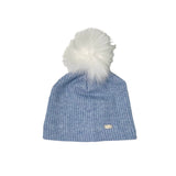 Cappello In Lana Con Pom Pon In Volpe Neonato NINNAOH I22234PEL - NINNAOH - LuxuryKids