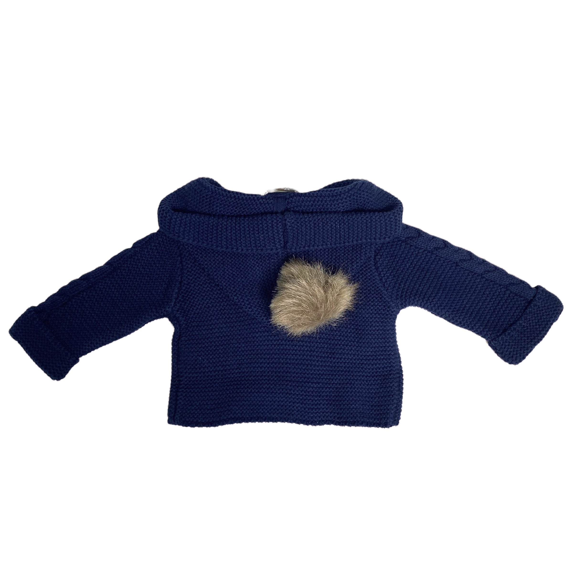 Cappotto Doppiopetto Con Cappuccio Sfoderato In Caldo Cotone Neonato A&J 114 - A&J - LuxuryKids