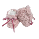 Calzino Scarpetta In Ecopelliccia Rosa Neonata LA SARTORIA DEI PICCOLI LSC205 - LA SARTORIA DEI PICCOLI - LuxuryKids