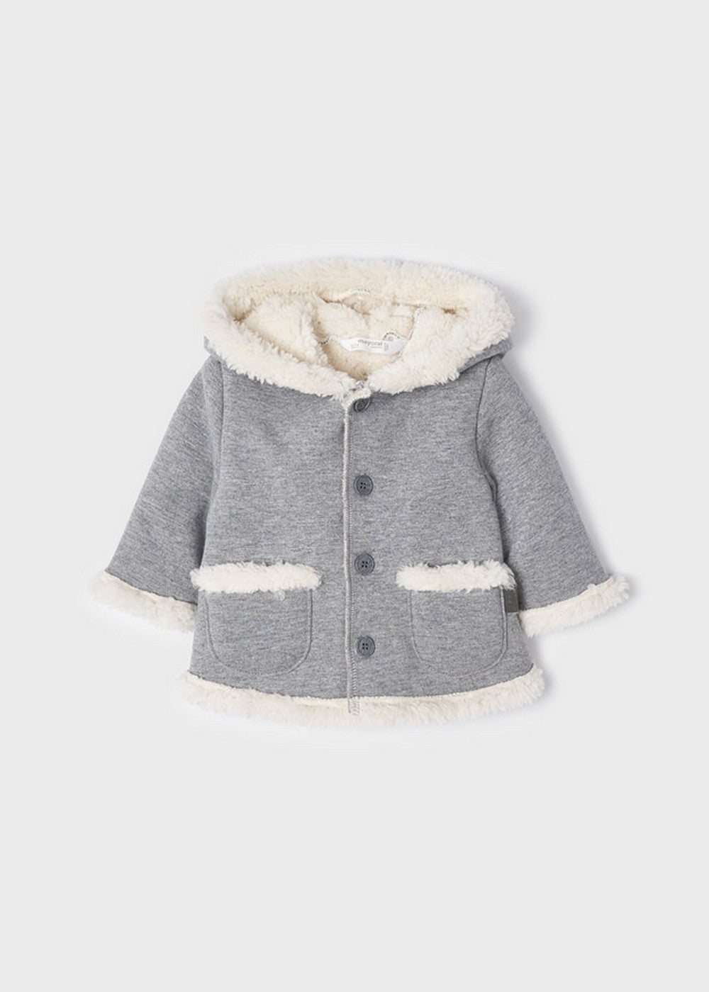 Giaccone Con Pellicciotto E Cappuccio Neonato MAYORAL 2402 - MAYORAL - LuxuryKids