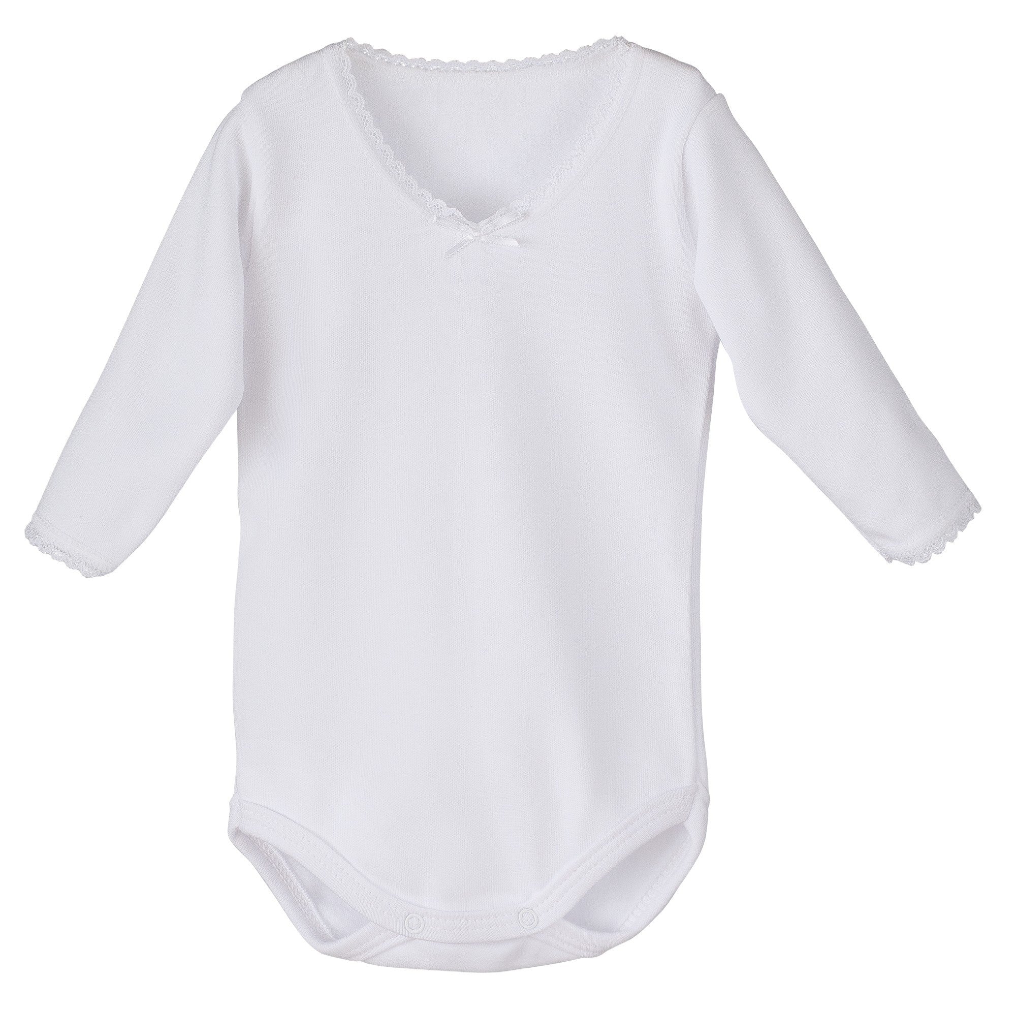 Body Intimo Girocollo Manica Lunga Caldo Cotone Neonata CALAMARO 19088 - CALAMARO - LuxuryKids
