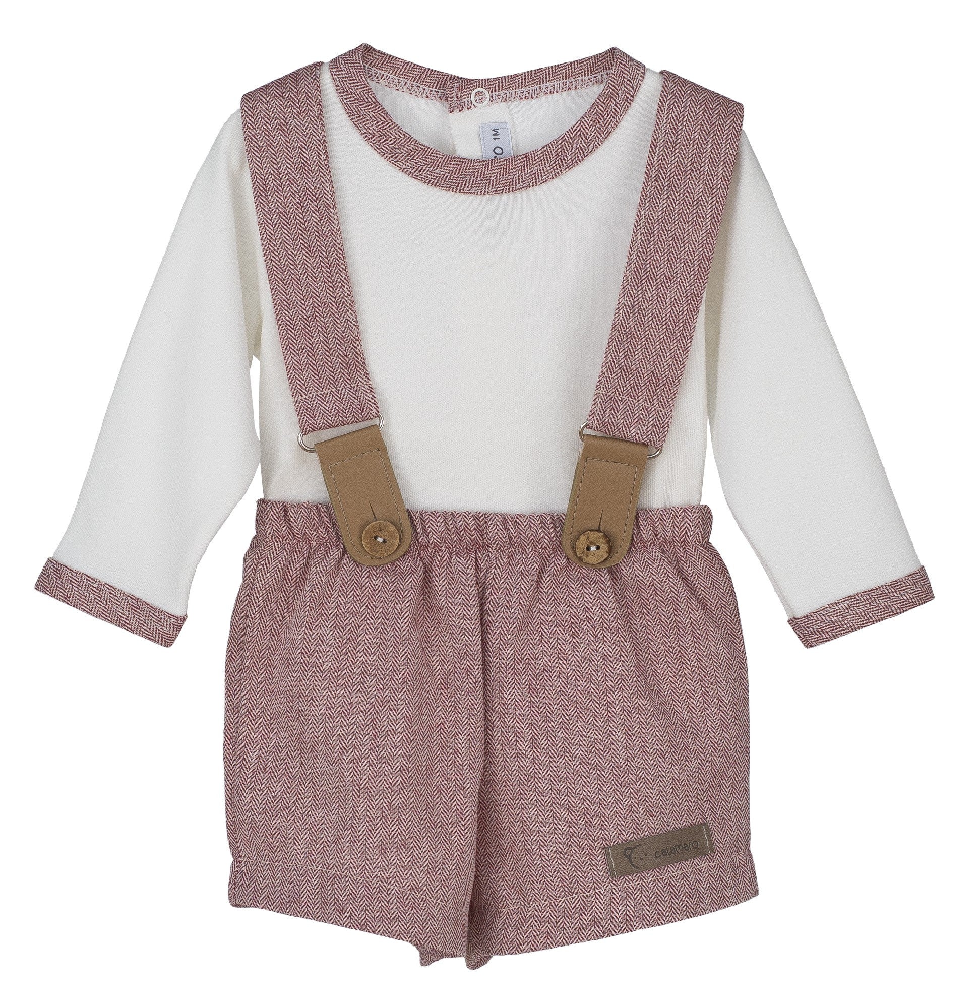 Completo In Caldo Cotone con Bermuda Neonato CALAMARO 17762 - CALAMARO - LuxuryKids