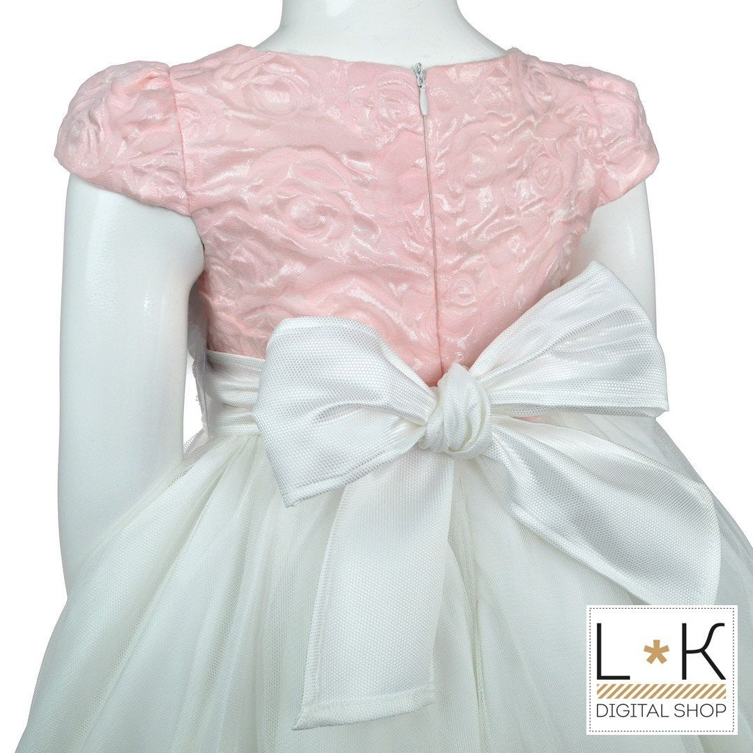 Abito Bambina Cerimonia Elegante Principesco Bianco 935 - MIMILU' - LuxuryKids