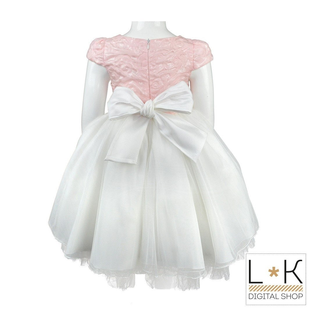 Abito Bambina Cerimonia Elegante Principesco Bianco 935 - MIMILU' - LuxuryKids