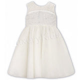 Abito Bambina Cerimonia Elegante Principesco Bianco Sarah Louise 070022-02 - SARAH LOUISE - LuxuryKids
