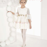 Abito Con Manichetta Elegante In Tulle  E Pizzo Neonata Carmy 2002 - CARMY - LuxuryKids