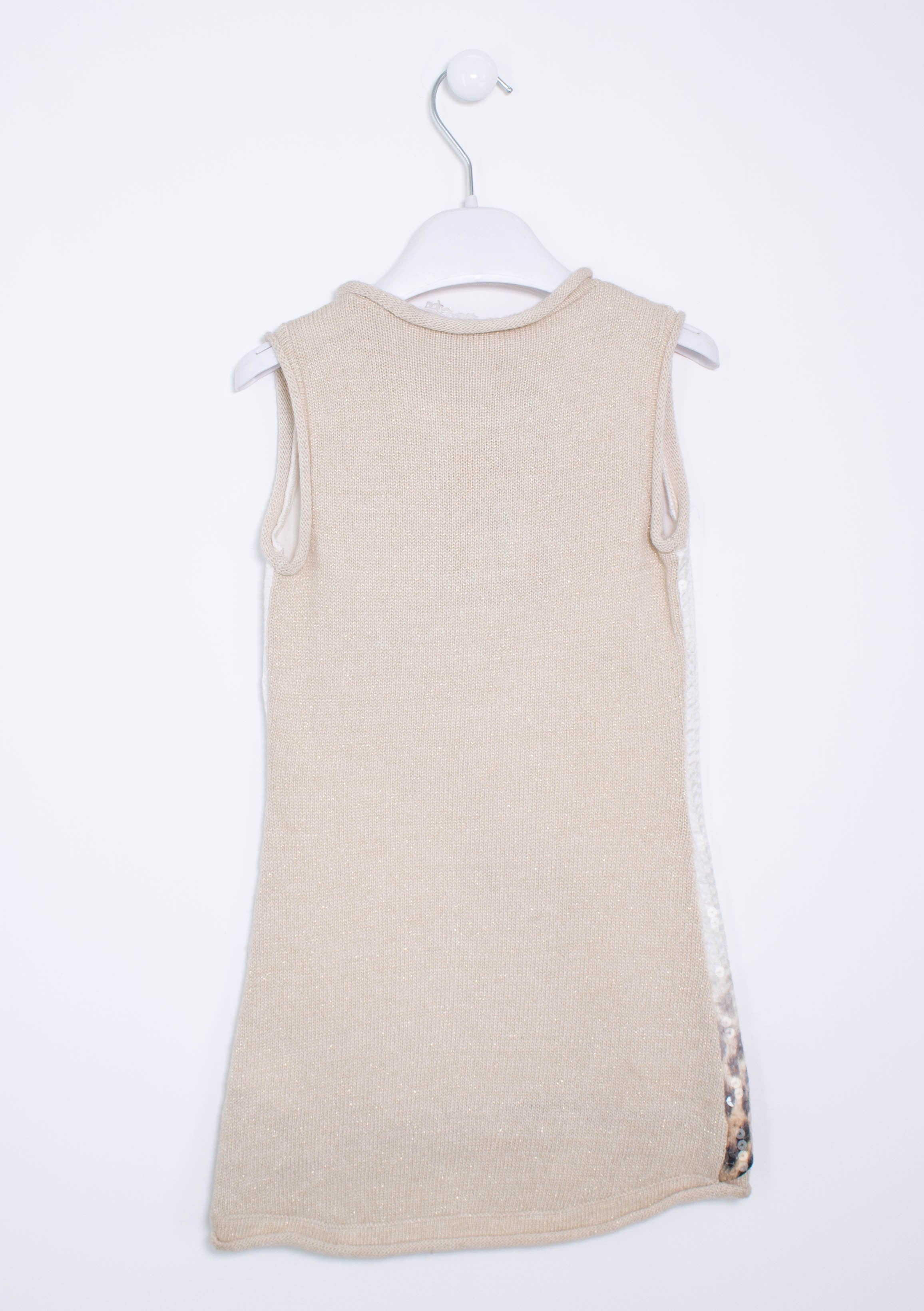 Abito con Paillettes Beige Bambina Fun&Fun FUNBDR3353 - FUN&FUN - LuxuryKids