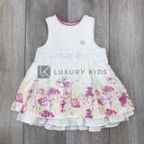 Abito con Stampa a Fiori Neonata Bianco Sarabanda E746 - SARABANDA - LuxuryKids
