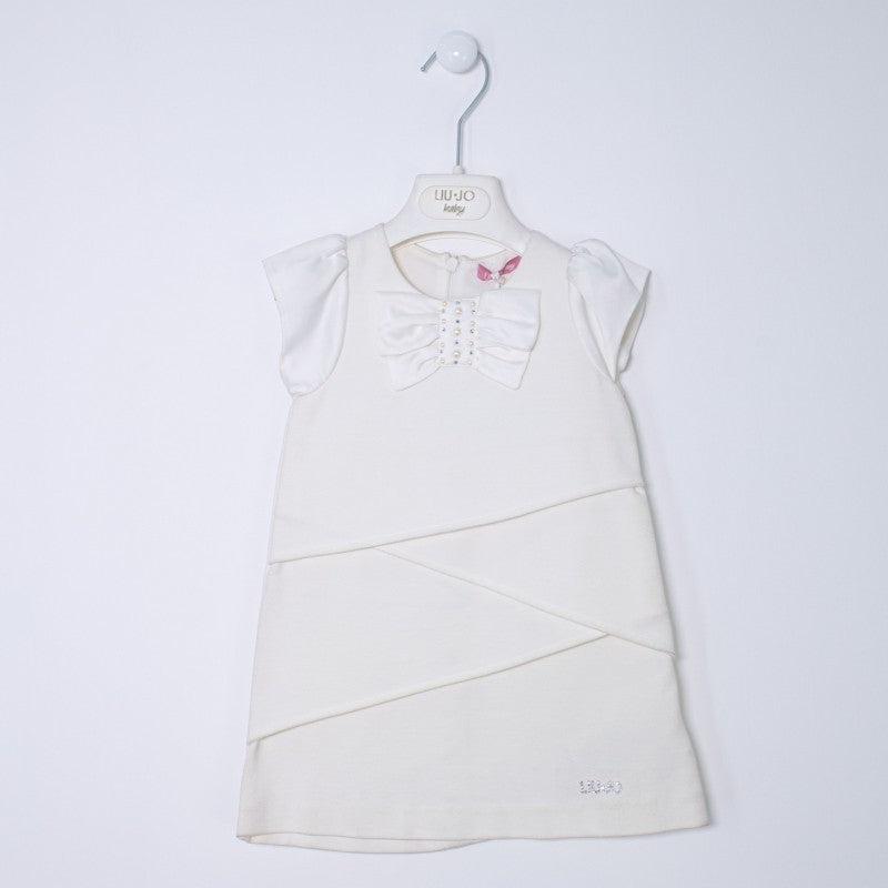 Abito Elegante con Fiocco Neonata Panna Liu Jo H62034 - LIU JO - LuxuryKids