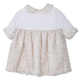 Abito Elegante in Boucle Neonata Bianco-Oro Patachou 2133511 - PATACHOU - LuxuryKids