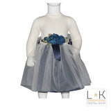 Abito Elegante In Lana E Tulle Panna Cerimonia Neonata Caf 350 - CAF - LuxuryKids