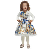 Abito Elegante Stampa Alice Nel Paese Delle Meraviglie Neonata LIALEA DSB0202 - LIALEA - LuxuryKids