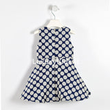Abito in Jacquard a Pois Neonata Blu Sarabanda V232 - SARABANDA - LuxuryKids