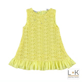Abito in Macramè Neonata Giallo Sarabanda M578 - SARABANDA - LuxuryKids