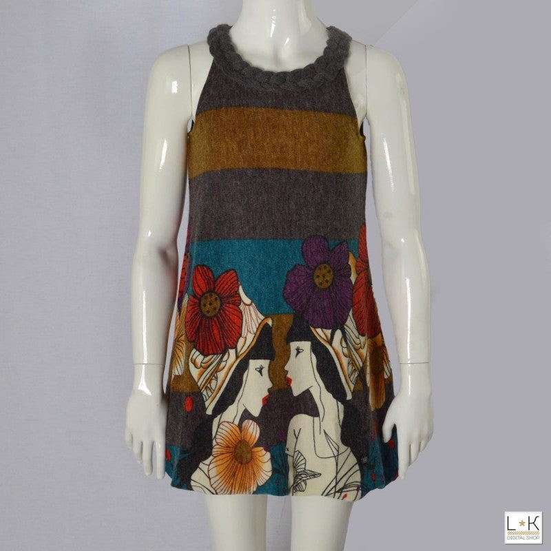 Abito In Misto Lana Grigio Bambina Take Two A00330 - TAKE TWO - LuxuryKids