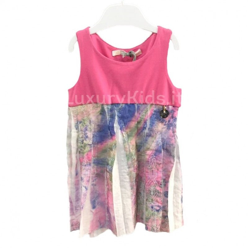 Abito Smanicato Bambina Rosa Take Two A00383 - TAKE TWO - LuxuryKids
