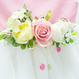 Abito Smanicato Elegante Con Corpetto Rosa E Tulle A Pois Neonata Isabel 43078 - ISABEL - LuxuryKids