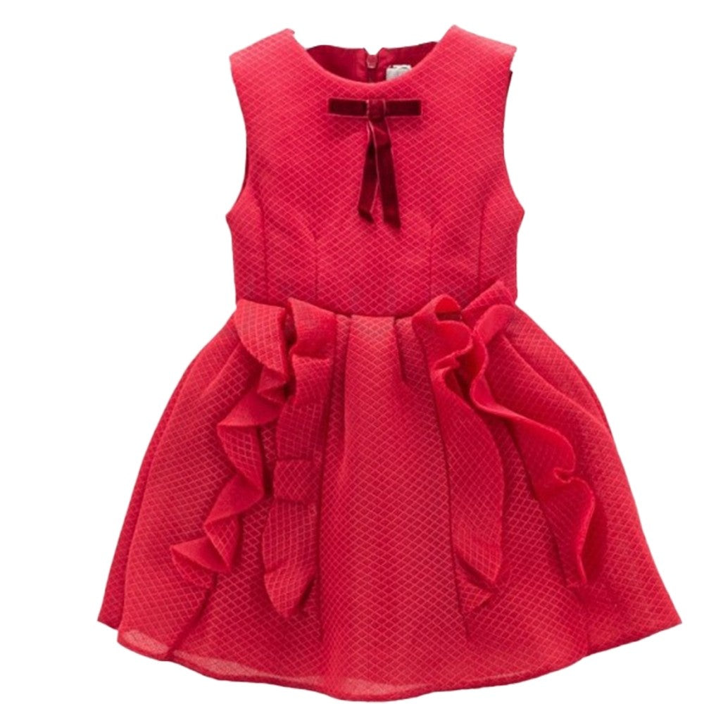 Abito smanicato In Neoprene Bambina Rosso LIALEA DS01671 - LIALEA - LuxuryKids