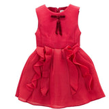 Abito smanicato In Neoprene Bambina Rosso LIALEA DS01671 - LIALEA - LuxuryKids