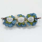 Applicazione Per Capelli Con Fiore In Stoffa Colorata E Nebbiolina Bambina SIENA 6001 - SIENA - LuxuryKids