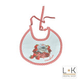 Bavetta con Stampa Neonata Bianco-Rosso ONE LOVE BAV119 - ONE LOVE - LuxuryKids