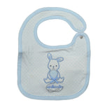 Bavetta Fantasia Bianco-Celeste Neonato Minibanda S303 - MINIBANDA - LuxuryKids