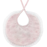 Bavetta In Raso Rosa E Ciniglia Con Stelle Neonata NINNAOH I2087 - NINNAOH - LuxuryKids