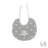 Bavetta In Lana Grigia Neonata NINNAOH I17129 - NINNAOH - LuxuryKids