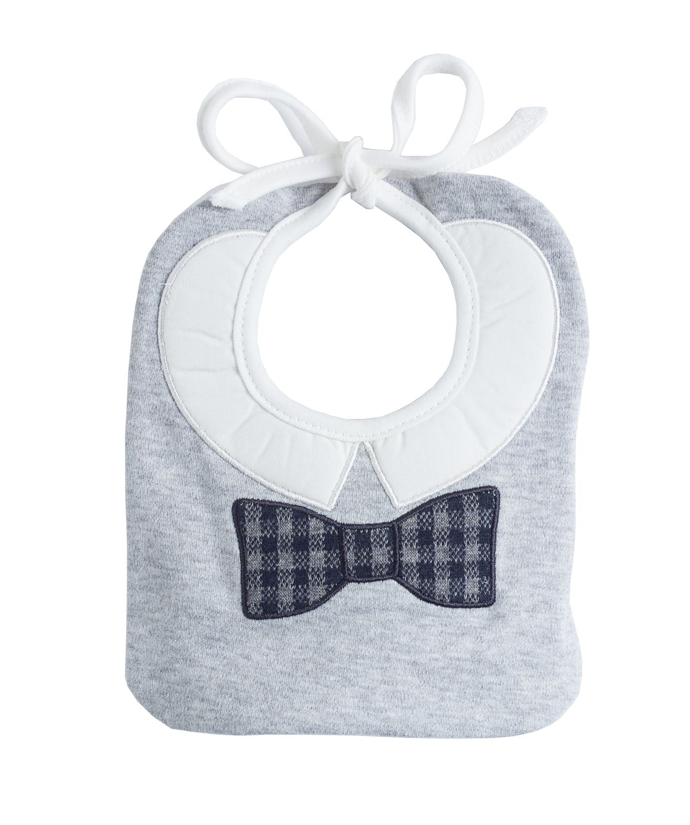 Bavetta Originale In Cotone Grigio Neonato Minibanda K318 - MINIBANDA - LuxuryKids