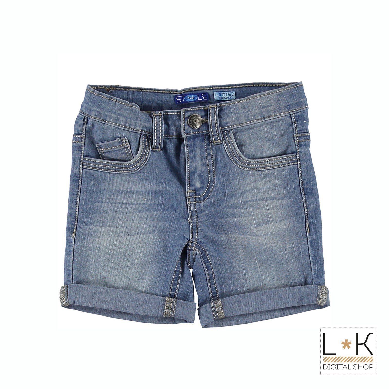 Bermuda di Jeans in Cotone Neonato Denim Sarabanda Q537 - SARABANDA - LuxuryKids