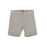 Bermuda In Cotone A Righe Con Risvolto Beige Neonato Dr Kid DK556 - DR.KID - LuxuryKids