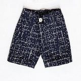 Bermuda In Cotone Blu Con Fantasia Bianca Neonato Manuell&Frank MF2090N - MANUELL&FRANK - LuxuryKids