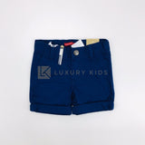 Bermuda in Cotone Blu Tinta Unita Bambino Sarabanda M530 - SARABANDA - LuxuryKids