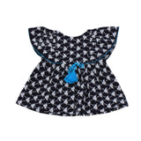 Blusa Con Volant In Cotone Blu Neonata DR.KID DK300 - DR.KID - LuxuryKids