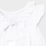Blusa In Cotone Traforato Con Volant Bianca Neonata MAYORAL 1180 - MAYORAL - LuxuryKids
