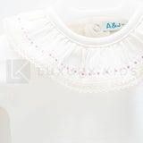 Body In Caldo Cotone Panna Con Collo Volant Neonati A&J 456 - A&J - LuxuryKids